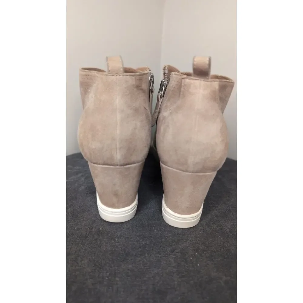 Linea Paolo Felicia Suede Wedge Sneaker Booties | Size 9